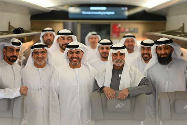 H.E. Minister of Tolerance and Coexistence, travelled aboard the passenger train accompanied by H.E. Minister of Justice